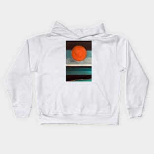 seascape with red sun Kids Hoodie